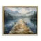 Stupell Industries Wooden Dock Over Lake Floating Frame, design by LSR Creative Studio